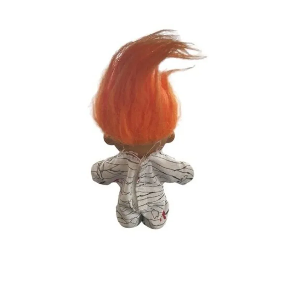 Russ Troll Doll w/Halloween Mummy Costume Orange Hair Green Eyes Trick or Treat